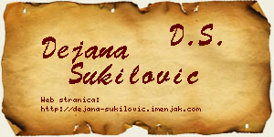 Dejana Šukilović vizit kartica